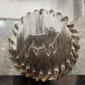 hide set of 4 pig coaster